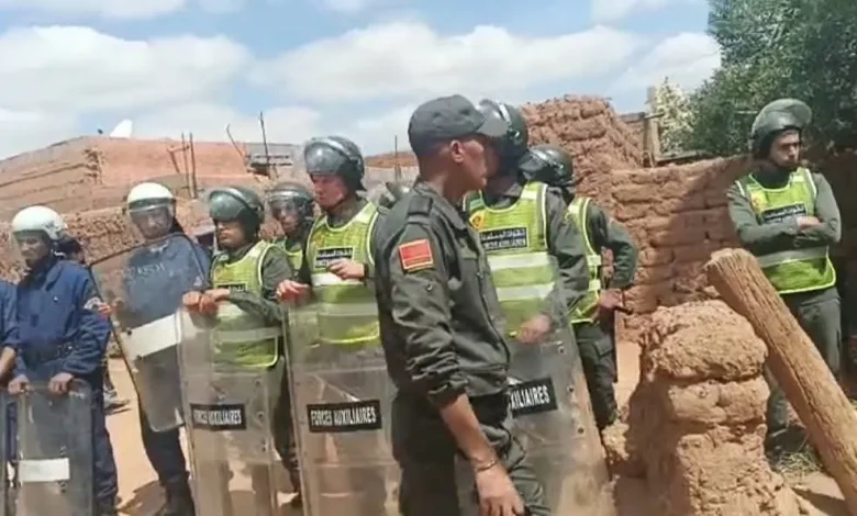 مراكش.. إنزال أمني لتنفيذ قرار قضائي بإفراغ منازل بدوار بن داود بجماعة تسلطانت (صور)