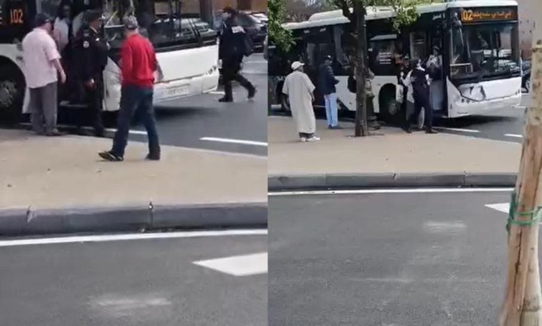 أمن الرباط يدخل على خط نزاع بين شرطية وسائق حافلة للنقل العمومي