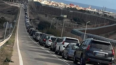 اختناق مروري في معبر بني أنصار – مليلية المحتلة قبيل عيد الأضحى