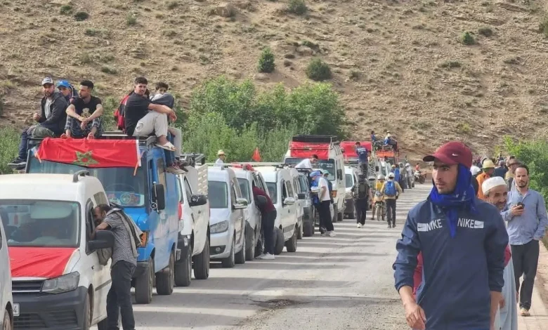 مسيرة حاشدة من أيت بوكماز إلى بني ملال احتجاجاً على تهميش المنطقة